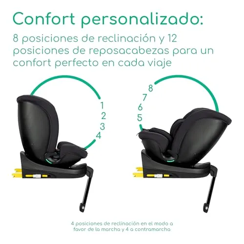 Bebeconfort ▫️ RevolveFix Plus 360 i-Size, Cadeira de carro, 40–150 cm, Full Black 3