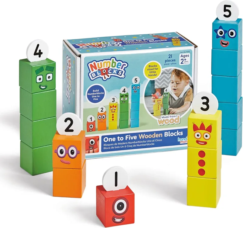 Learning Resources ▫️ Bonecos de Peluche Numberblocks Três e Quatro – Conjunto Oficial para Crianças dos 1 aos 3 Anos – Série de TV – Material Macio e Seguro – Presente Educativo