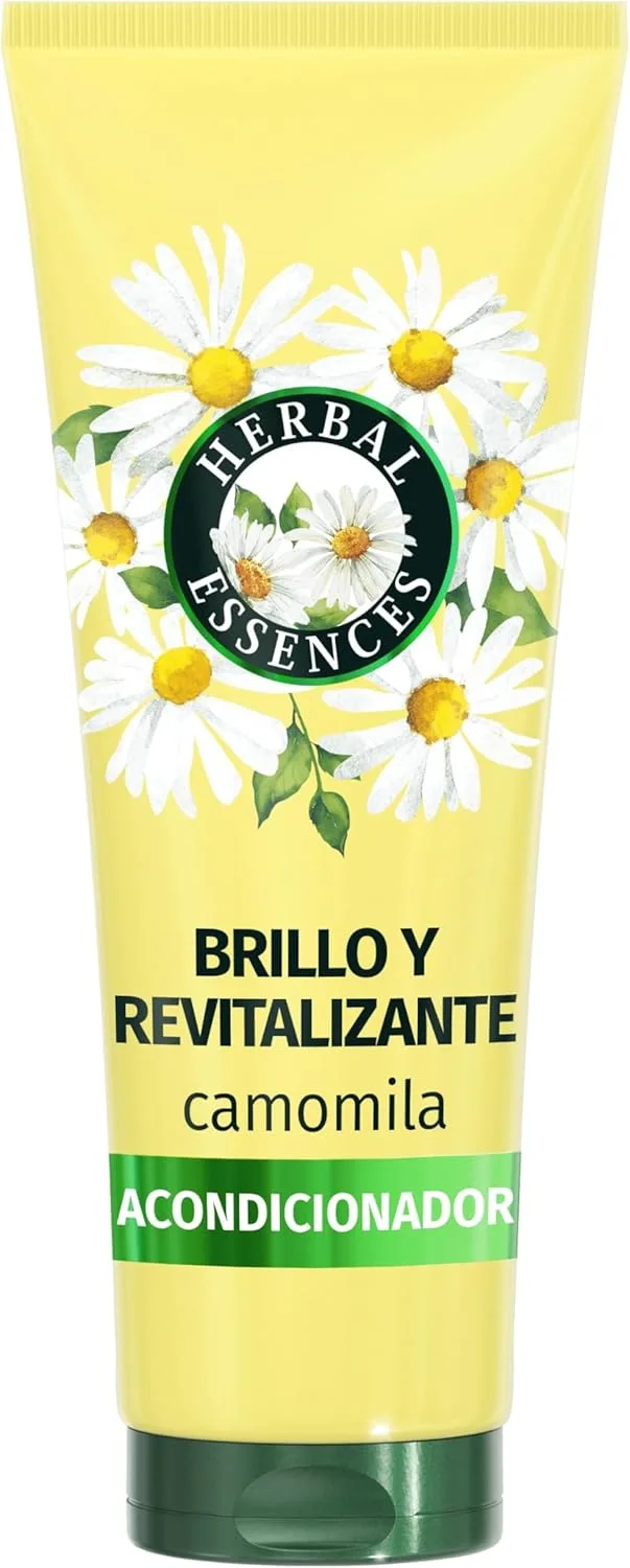 Procter & Gamble ▫️ Herbal Essences Condicionador de Camomila Brilho & Revitalizante 250 ml. Confere brilho e suavidade ao cabelo crespo e sem vida, com extrato de camomila e ingredientes de origem natural, vegan