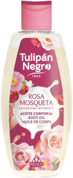TULIPAN NEGRO ▫️ Tulipán Negro - Óleo Corporal de Rosa Mosqueta, Óleo Corporal Nutritivo e Regenerador, Hidratação e Suavidade para a Pele, 200 ml