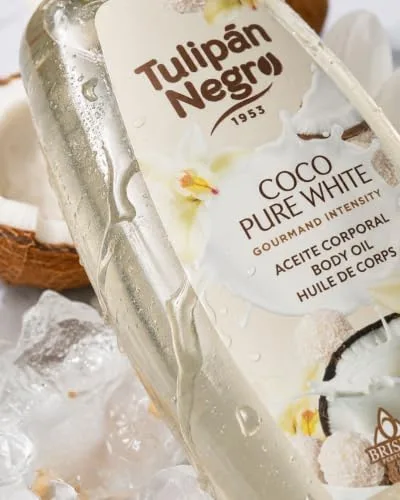 TULIPAN NEGRO ▫️ Tulipán Negro - Óleo Corporal Coco Pure White, Óleo Corporal Nutritivo com Fragrância Doce e Tropical, Hidratação e Suavidade para a Pele, 200 ml 3
