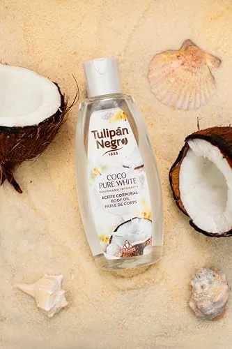 TULIPAN NEGRO ▫️ Tulipán Negro - Óleo Corporal Coco Pure White, Óleo Corporal Nutritivo com Fragrância Doce e Tropical, Hidratação e Suavidade para a Pele, 200 ml 4