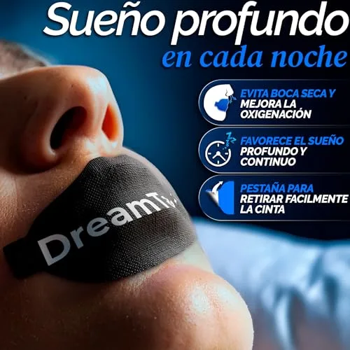 DreamTape ▫️ ® Mouth Tape 35 unidades Premium – Fita bucal para dormir – Mouth Tape for Sleeping – Reduz o ronco, mantém a boca fechada, tiras bucais para dormir, adesivo bucal para dormir – autocolantes para não roncar 2