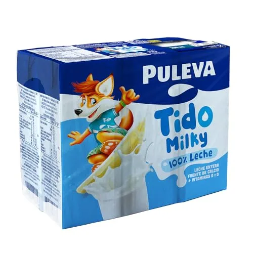 Puleva ▫️ Tido Milky Leite Integral com Vitaminas A e D e Palhinha, Embalagem de 6 x 200 ml 2