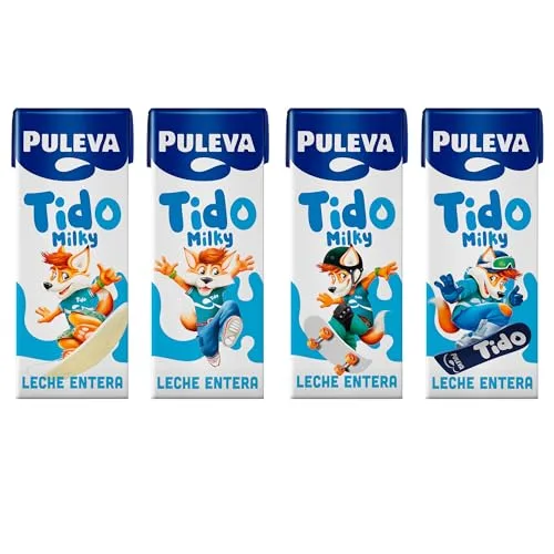 Puleva ▫️ Tido Milky Leite Integral com Vitaminas A e D e Palhinha, Embalagem de 6 x 200 ml 4