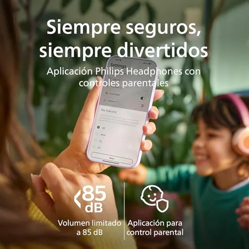 PHILIPS ▫️ TAK4200MP Série 4200 Auscultadores infantis sem fios, do tipo «on-ear», dobráveis, com limitação de volume e 45 horas de reprodução, áudio partilhado, cabo USB-C incluído - Violeta Magenta 5