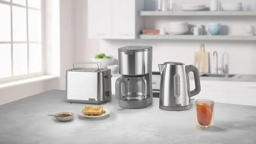 Braun ▫️ PurShine HT1510GY, Torradeira de 2 ranhuras, 8 níveis de torragem, funções de aquecimento e descongelação, tabuleiro para migalhas, 900 W, cinzento 5