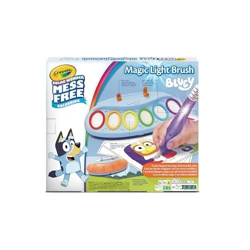 CRAYOLA ▫️ Color Wonder Magic Light Brush Bluey, Kit de Pintura sem Manchas, Atividade Criativa e Presente para crianças, a partir dos 3 anos, 75-7195 4