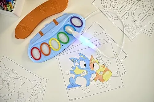 CRAYOLA ▫️ Color Wonder Magic Light Brush Bluey, Kit de Pintura sem Manchas, Atividade Criativa e Presente para crianças, a partir dos 3 anos, 75-7195 5