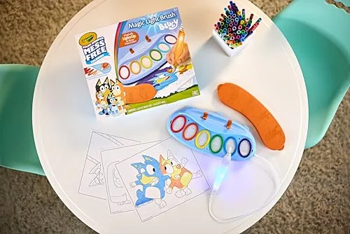 CRAYOLA ▫️ Color Wonder Magic Light Brush Bluey, Kit de Pintura sem Manchas, Atividade Criativa e Presente para crianças, a partir dos 3 anos, 75-7195 7