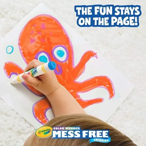 CRAYOLA ▫️ Color Wonder, Kit para colorir o Spidey com 18 páginas para colorir e 4 canetas que não mancham, atividade criativa para crianças de 3, 4 e 5 anos, 75-4611 5