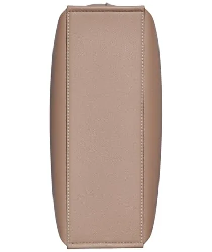 DKNY ▫️ Mala Nicole Tote para mulher, 100% poliuretano, cappuccino e cinzento claro, Cappuccino e Light Taupe, grande 5