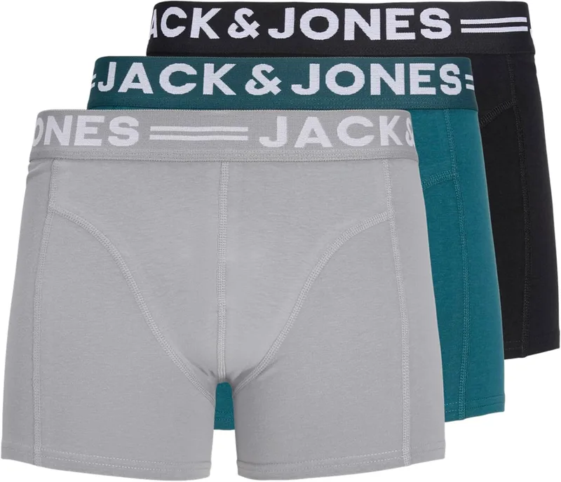 JACK & JONES ▫️ Sense Trunks 3-Pack Noos Sense Trunks Noos - Conjunto de 3 cuecas de homem (Conjunto de 3)
