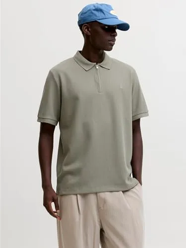 JACK & JONES ▫️ Jjeaustin Zip Polo SS Noos Jjeaustin Zip Polo SS Noos para homem 2