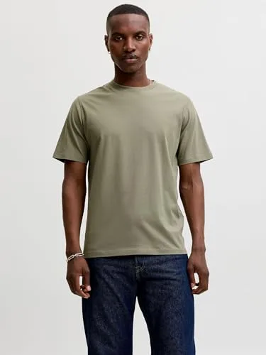 JACK & JONES ▫️ Camiseta masculina de cor única Jjeurban Edge tee SS com gola redonda Noos 3