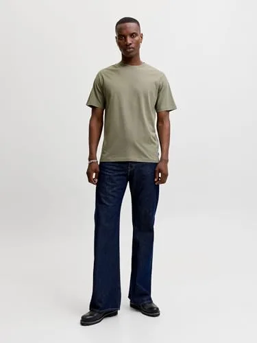 JACK & JONES ▫️ Camiseta masculina de cor única Jjeurban Edge tee SS com gola redonda Noos 7