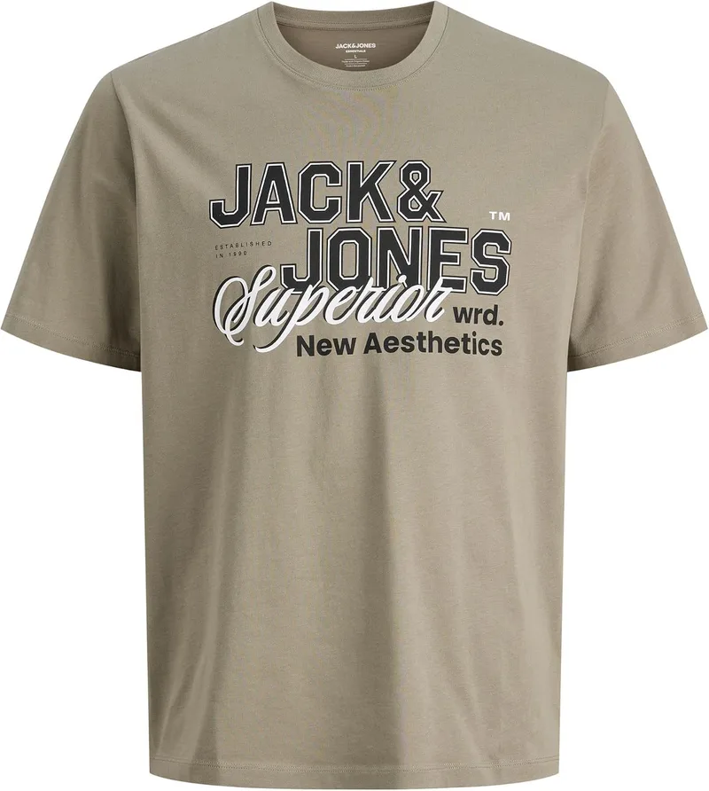 JACK & JONES ▫️ Camiseta Jjelogo SS com gola redonda, 2 cores, Ss26 Sn Camiseta Jjelogo SS com gola redonda, 2 cores, Ss26 Sn para homem