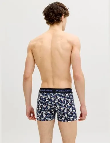 JACK & JONES ▫️ Jacflower Skull Trunks, Conjunto de 3, Sn Jacflower Skull Trunks, Conjunto de 3, Sn, Homem (Conjunto de 3) 2