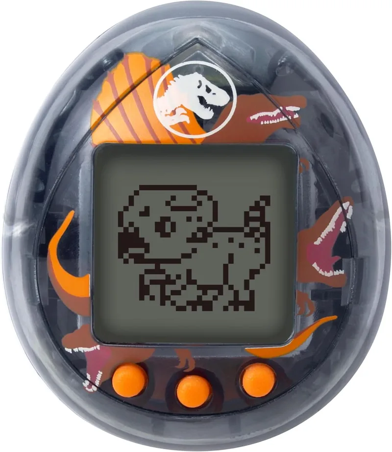 TAMAGOTCHI ▫️ Bandai NT90997 - Nano Jurassic Brown - Versão castanha Dino Spinosaurus - Animal Interativo - Formato Nano - Dinossauro Virtual para criar - Brinquedo infantil de 8