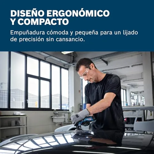 Bosch Professional ▫️ Lixadeira orbital excêntrica a bateria 12V System GEX 12V-77 (inclui disco de borracha montado com fecho por contacto de 77 mm e chave) 4