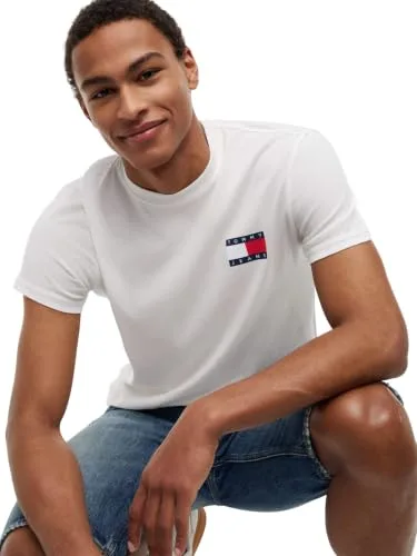 Tommy Jeans ▫️ TJM Slim 2pack ESS Flag tee Extdm0dm22143 T-shirts para homem (Conjunto de 2) 4
