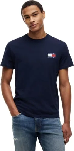 Tommy Jeans ▫️ TJM Slim 2pack ESS Flag tee Extdm0dm22143 T-shirts para homem (Conjunto de 2) 6