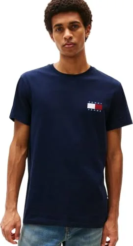 Tommy Jeans ▫️ TJM Slim 2pack ESS Flag tee Extdm0dm22143 T-shirts para homem (Conjunto de 2) 7