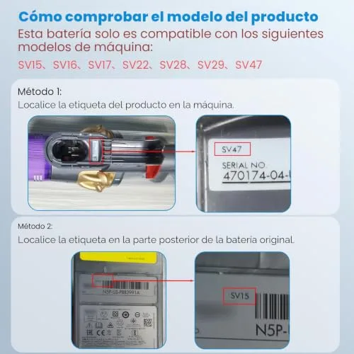 Labtec ▫️ Bateria para Dyson V11, 25,2 V, 3900 mAh, iões de lítio, bateria de substituição para Dyson V11 (tipo botão), V15, SV15, SV16 e SV22 com carregador para aspirador vertical (não compatível com modelos de parafuso) com 1 2