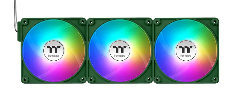Thermaltake ▫️ CT140 EX Reverse ARGB Sync 3 Pack | Ventilador para PC com fluxo invertido e ligação magnética MagForce 2.0 | ARGB 5 V com 9 LEDs controláveis | Elevado fluxo de ar | Verde Racing