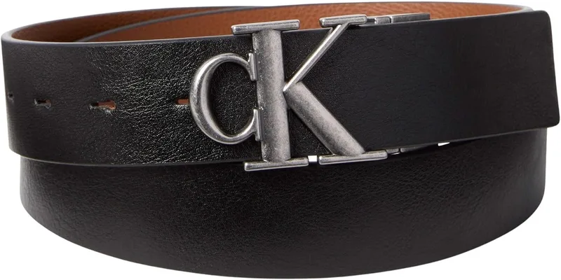 Calvin Klein ▫️ Ck Buckle Tumbled 35mm Adj/Rev Lv04d7049g Cintos para homem