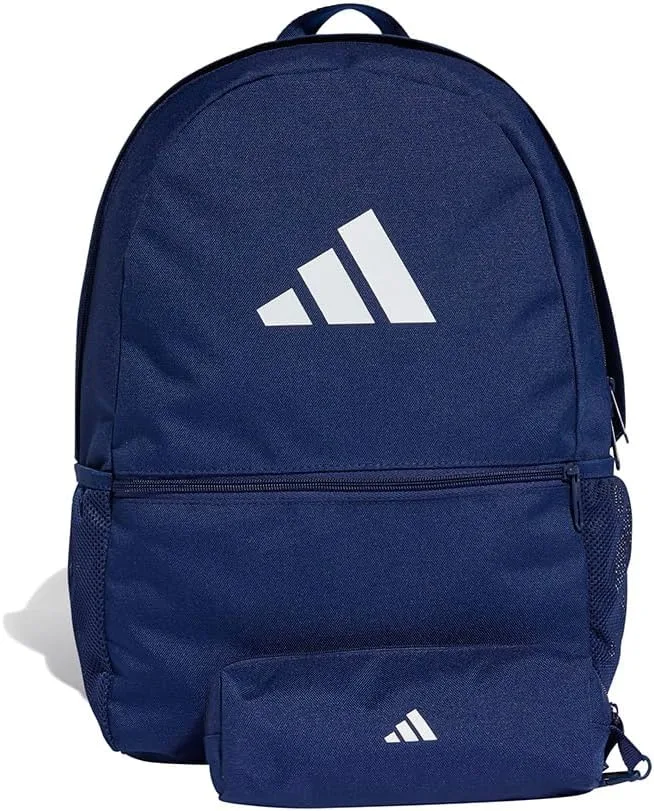 adidas ▫️ Mochila-estojos unissexo para adulto azul escuro/branco, tamanho único