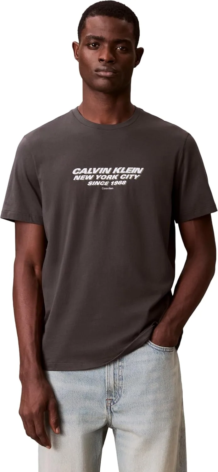 Calvin Klein ▫️ SS 30s Whsl SP Cknyc T-shirt com estampado Lv04re834g T-shirts com estampado para homem