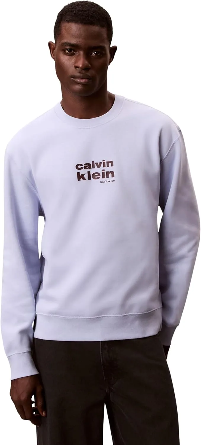 Calvin Klein ▫️ LS 350fleece Retro Graphic Crewn Lv04le250g Sweatshirts para homem