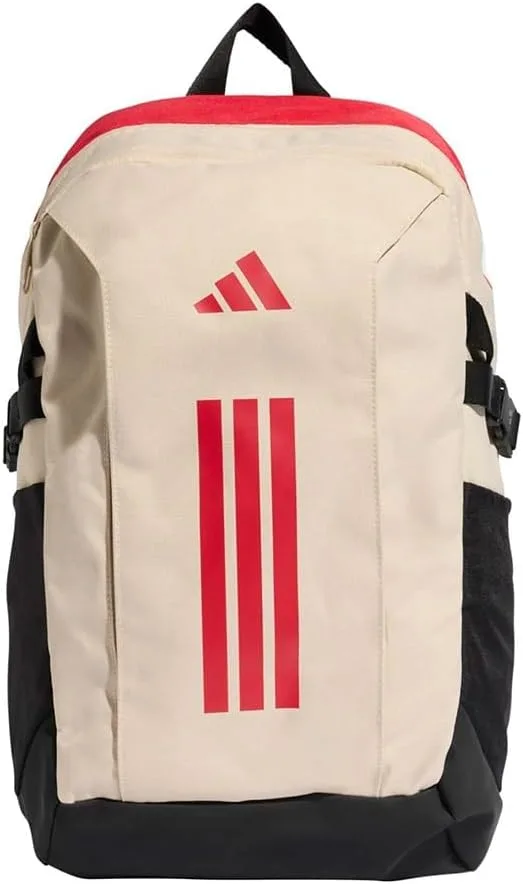 adidas ▫️ Unissexo - Adulto POWER BACKPACK, Crystal Linen/pure ruby, Tamanho único
