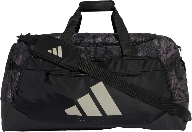 adidas ▫️ Unisex - Saco de treino Defender Graphic Duffle Médio, Preto/Wonder Alumina, Tamanho único