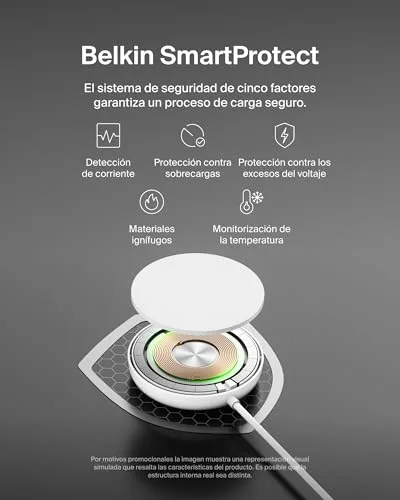 Belkin ▫️ BoostCharge Pro: Carregador sem fios magnético de 15 W com suporte 7