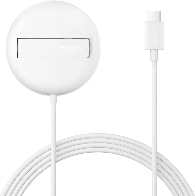 Belkin ▫️ BoostCharge Pro: Carregador sem fios magnético de 15 W com suporte