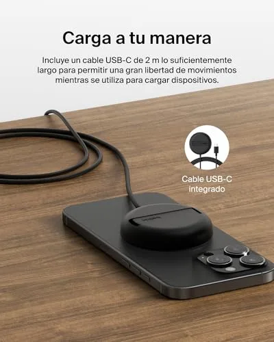 Belkin ▫️ BoostCharge Pro: Carregador sem fios magnético de 15 W com suporte 5