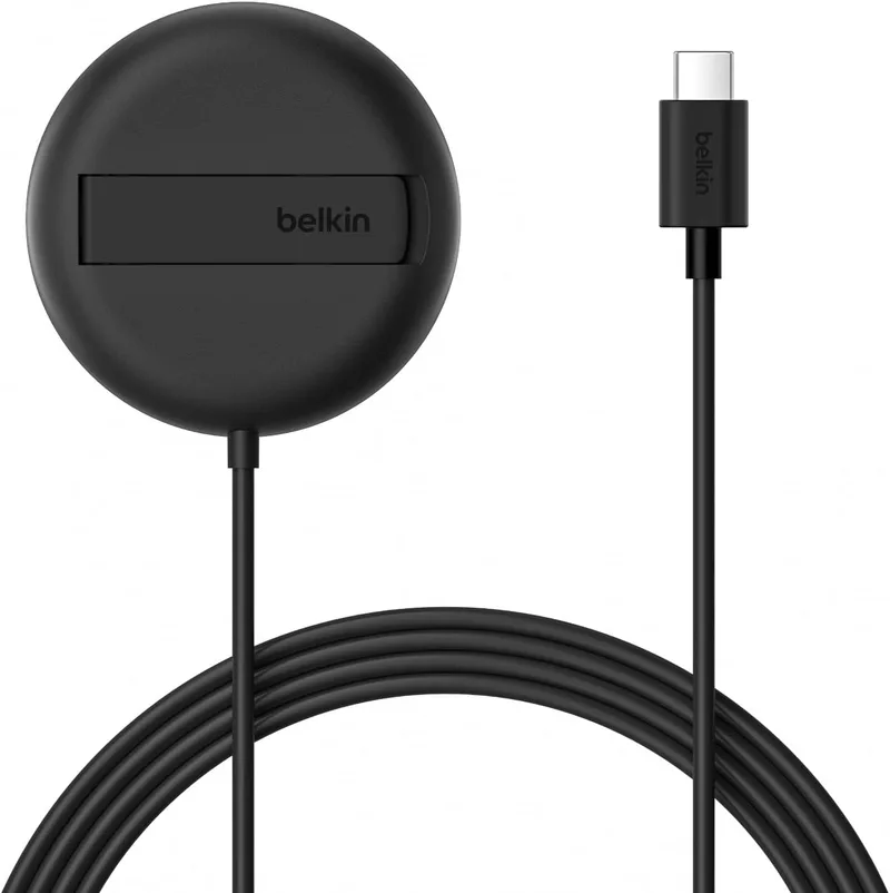 Belkin ▫️ BoostCharge Pro: Carregador sem fios magnético de 15 W com suporte