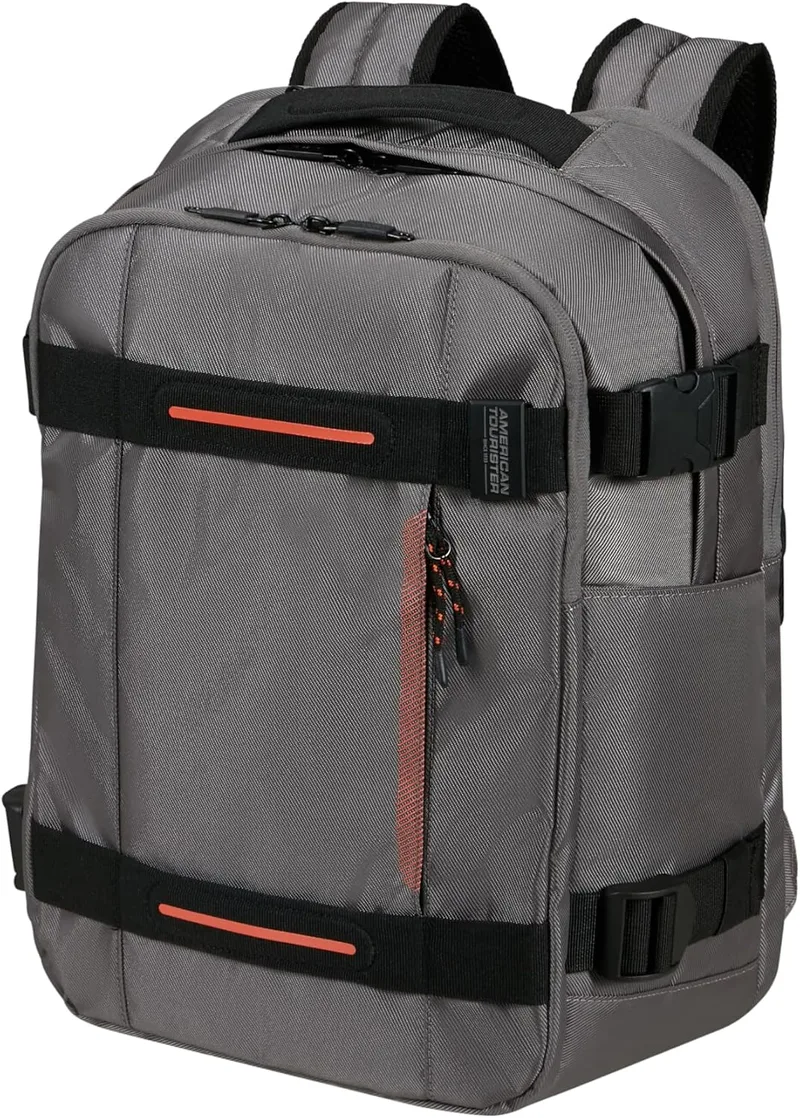American Tourister ▫️ Urban Track - Mochila para portátil de 15,6" – 45 cm, 29 L - 3 compartimentos grandes - Grande capacidade - Ergonómica - Compartimento almofadado para portátil - Grau (Cinza escuro)