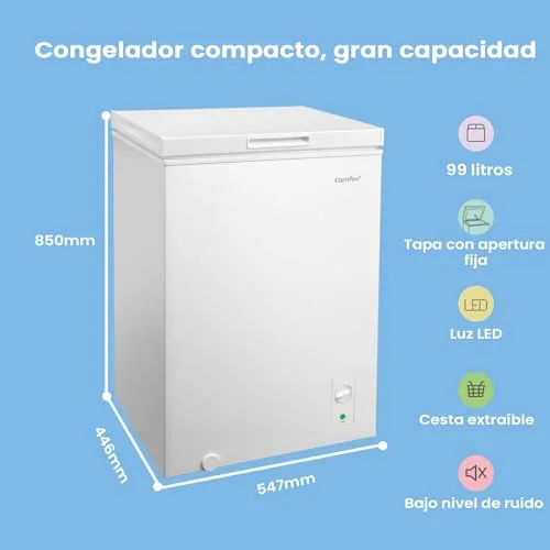 Comfee ▫️ ' 99L – Congelador horizontal independente, convertível em frigorífico 4