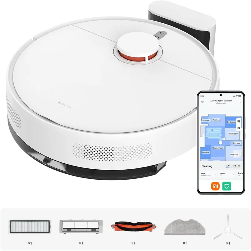 XIAOMI ▫️ Robot Vacuum S40C: Aspirador e esfregador de chão robótico 2 em 1 com 5000 Pa de sucção, navegação LDS, depósito de pó e água de grande capacidade e controlo através da aplicação