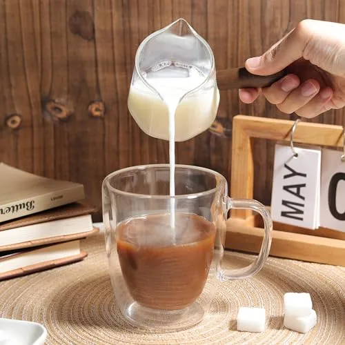 Joeyan ▫️ 180 ml/6 oz Copo Medidor de Vidro de Borossilicato, Jarro de Cristal para Cozinha 6