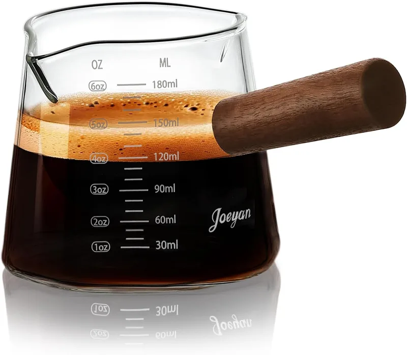 Joeyan ▫️ 180 ml/6 oz Copo Medidor de Vidro de Borossilicato, Jarro de Cristal para Cozinha