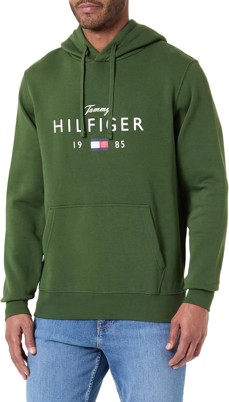 Tommy Hilfiger ▫️ Brand Love Big Hilfiger Hoodie Mw0mw41427 Hoodie para homem