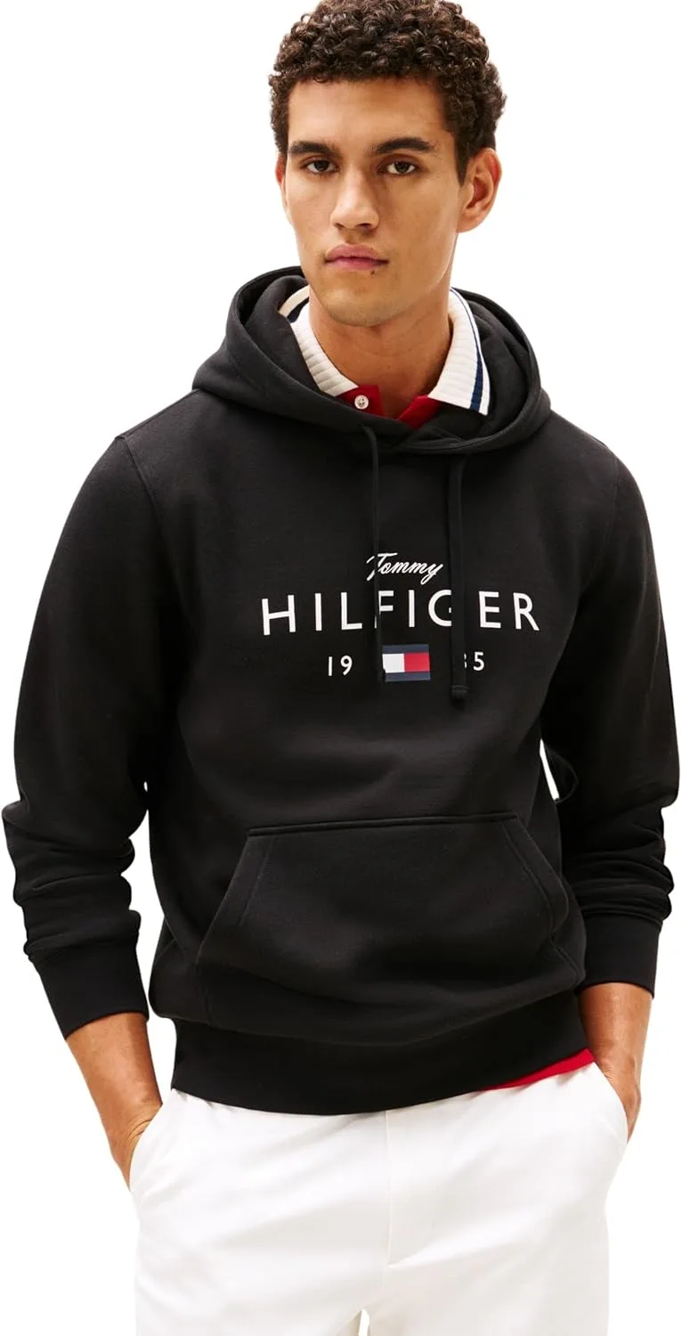 Tommy Hilfiger ▫️ Brand Love Big Hilfiger Hoodie Mw0mw41427 Camisola com capuz para homem
