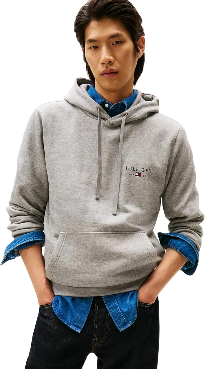 Tommy Hilfiger ▫️ Brand Love Small Hilfiger Hoodie Mw0mw41429 Camisola com capuz para homem