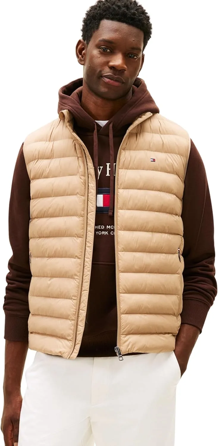 Tommy Hilfiger ▫️ Homem Colete dobrável Colete acolchoado reciclado