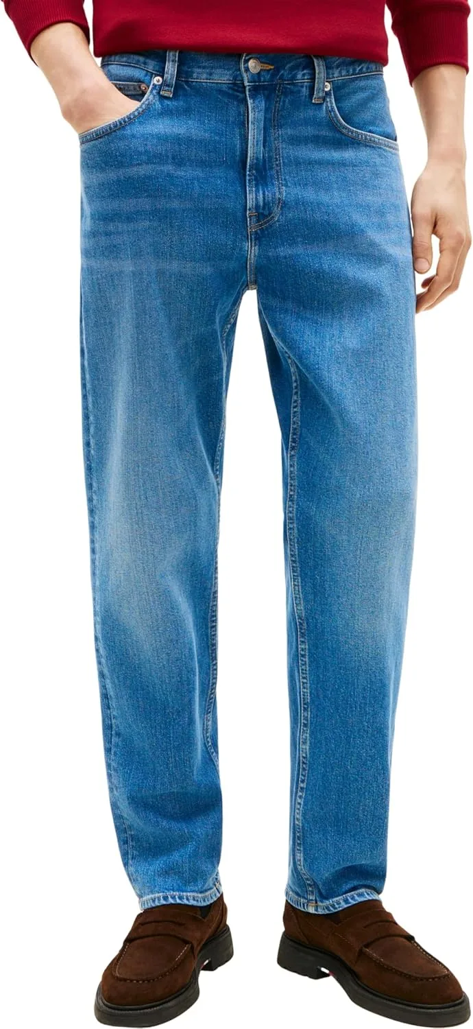 Tommy Hilfiger ▫️ Regular Mercer St Whily Blue Mw0mw41886 - Outras calças de ganga para homem