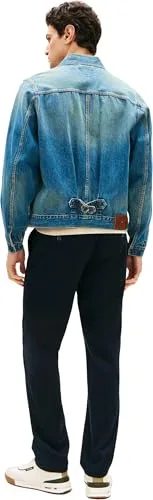 Tommy Hilfiger ▫️ Trucker Jkt Type 1 Mario Indigo Mw0mw41878 Casaco Trucker para Homem 3